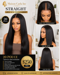 Perruque Straight 20 Pouces – Lace 13×6 Transparent ✨