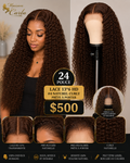 Perruque #4 Naturel Curly 24 Pouces – HD Lace 13×6 ✨