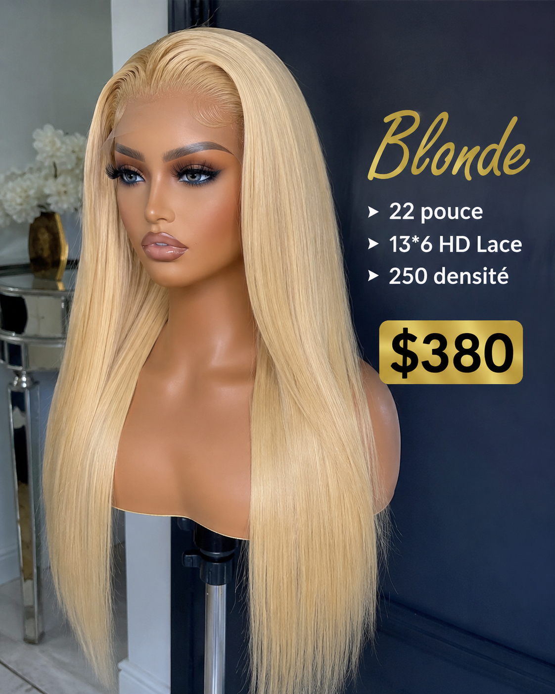 Blonde Straight 22 Pouces