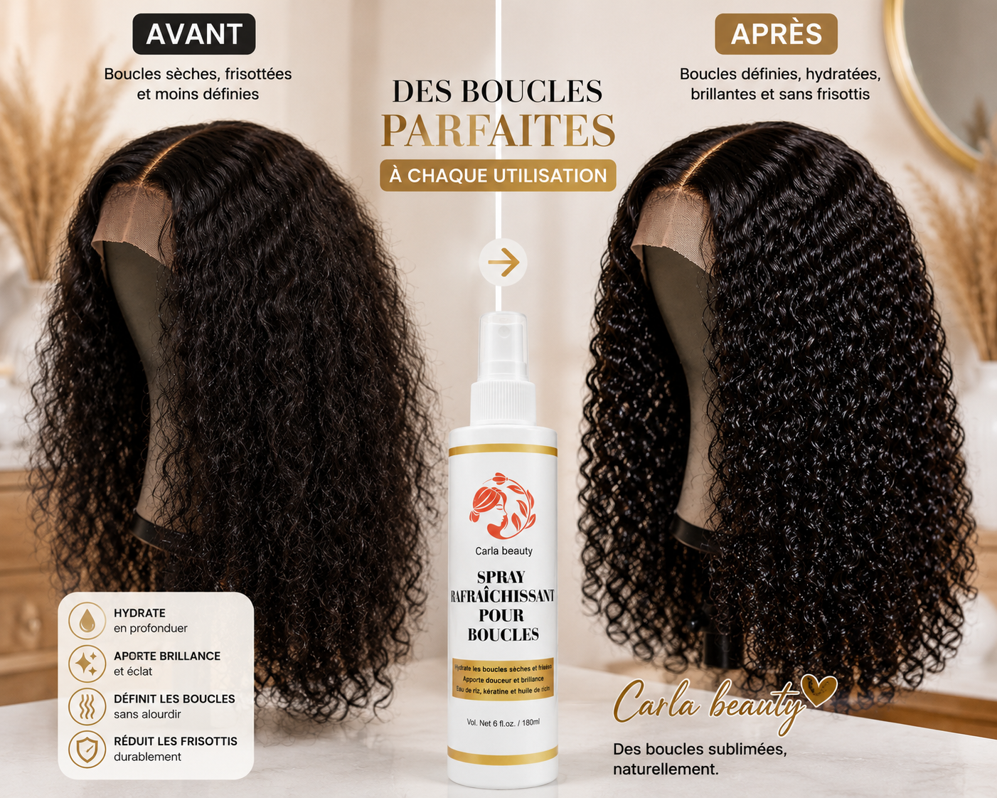 Spray Rafraîchissant Pour Boucles