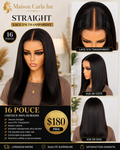 Perruque Straight 16 Pouces – Lace 5×6 Transparent